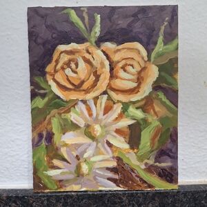 Original Rose Painting Abstract Design